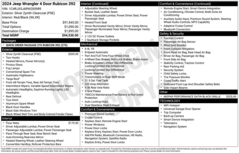 Photos of 2024 Jeep Wrangler Rubicon 392 for sale in Norwalk, IA at Gregg Young Chevrolet of Norwalk
