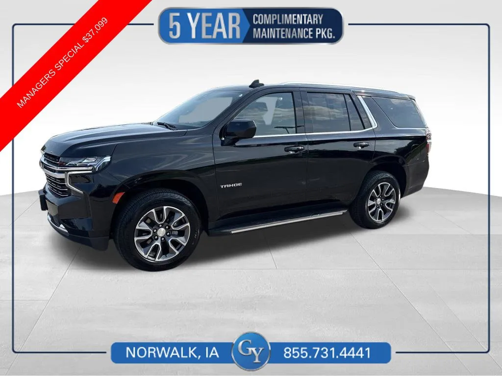 Black 2021 Chevrolet Tahoe LT for sale in Norwalk, IA