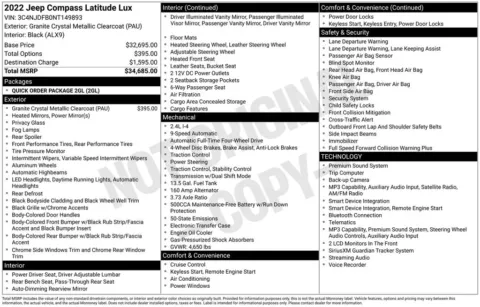 Photos of 2022 Jeep Compass Latitude Lux for sale in Norwalk, IA at Gregg Young Chevrolet of Norwalk