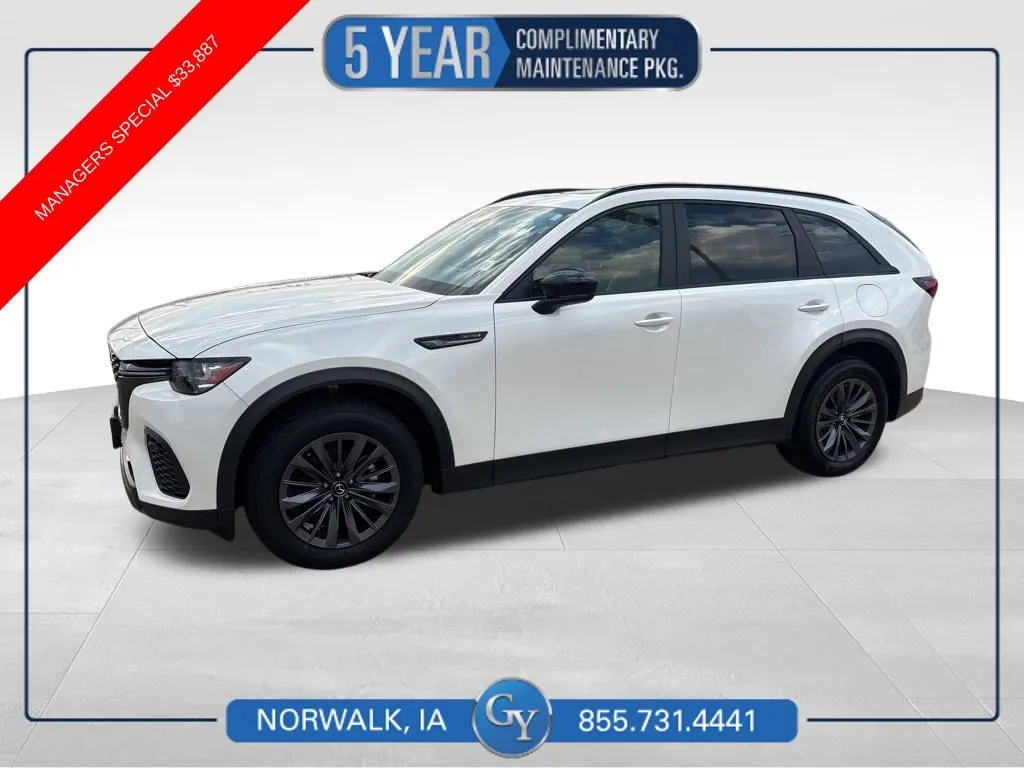 White 2025 Mazda CX-70 3.3 Turbo Preferred for sale in Norwalk, IA