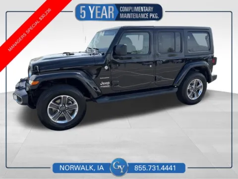 Black 2021 Jeep Wrangler Unlimited Sahara for sale in Norwalk, IA