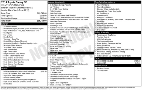 Photos of 2014 Toyota Camry SE for sale in Norwalk, IA at Gregg Young Chevrolet of Norwalk