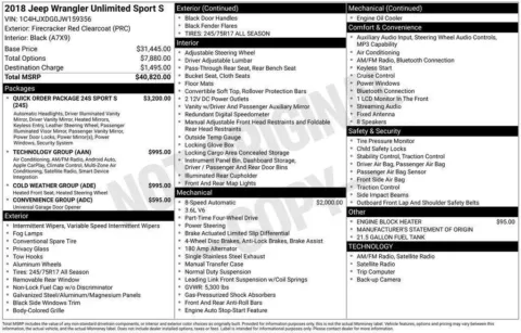 Photos of 2018 Jeep Wrangler Unlimited Sport S for sale in Plattsmouth, NE at Gregg Young Plattsmouth