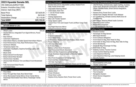 Photos of 2023 Hyundai Sonata SEL for sale in Plattsmouth, NE at Gregg Young Plattsmouth