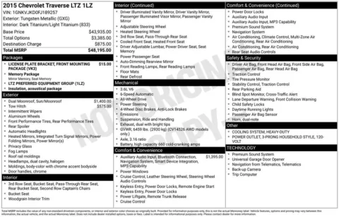 Photos of 2015 Chevrolet Traverse LTZ for sale in Plattsmouth, NE at Gregg Young Plattsmouth