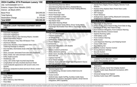 Photos of 2024 Cadillac XT4 Premium Luxury for sale in Marshalltown, IA at Gregg Young Chevrolet Marshalltown