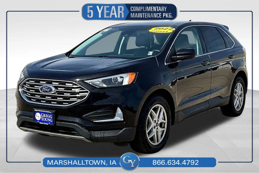 Black 2022 Ford Edge SEL for sale in Marshalltown, IA