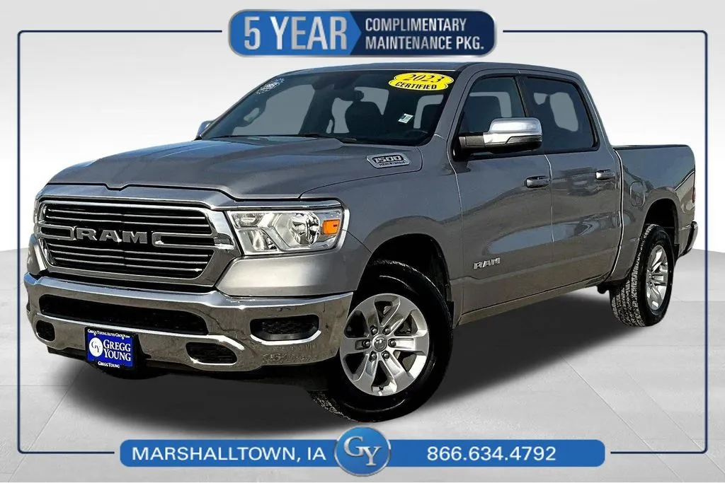 Silver 2023 Ram 1500 Laramie for sale in Marshalltown, IA