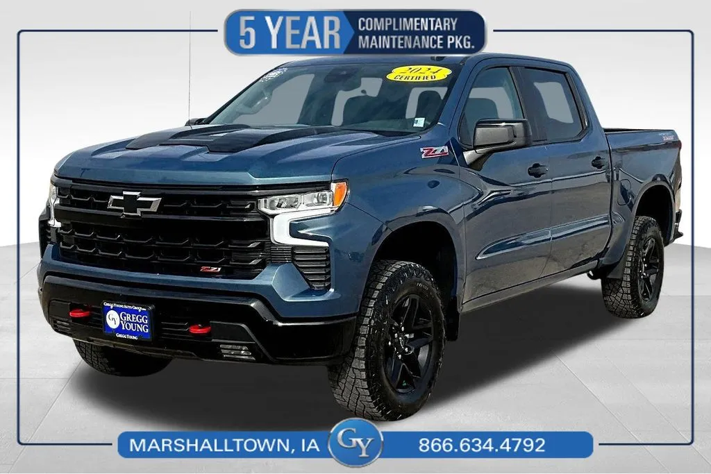 Blue 2024 Chevrolet Silverado 1500 LT Trail Boss for sale in Marshalltown, IA