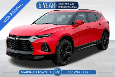 Red 2022 Chevrolet Blazer RS for sale in Marshalltown, IA