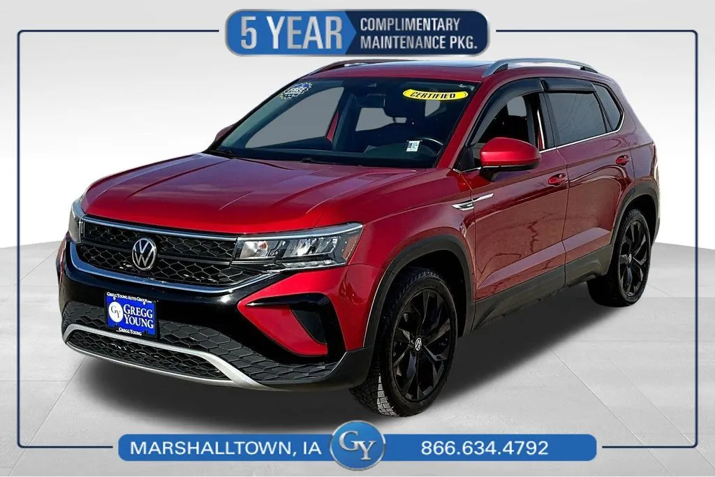 Red 2022 Volkswagen Taos 1.5T SE for sale in Marshalltown, IA
