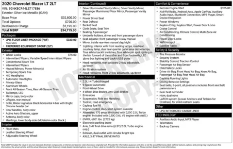 Photos of 2020 Chevrolet Blazer LT for sale in Marshalltown, IA at Gregg Young Chevrolet Marshalltown