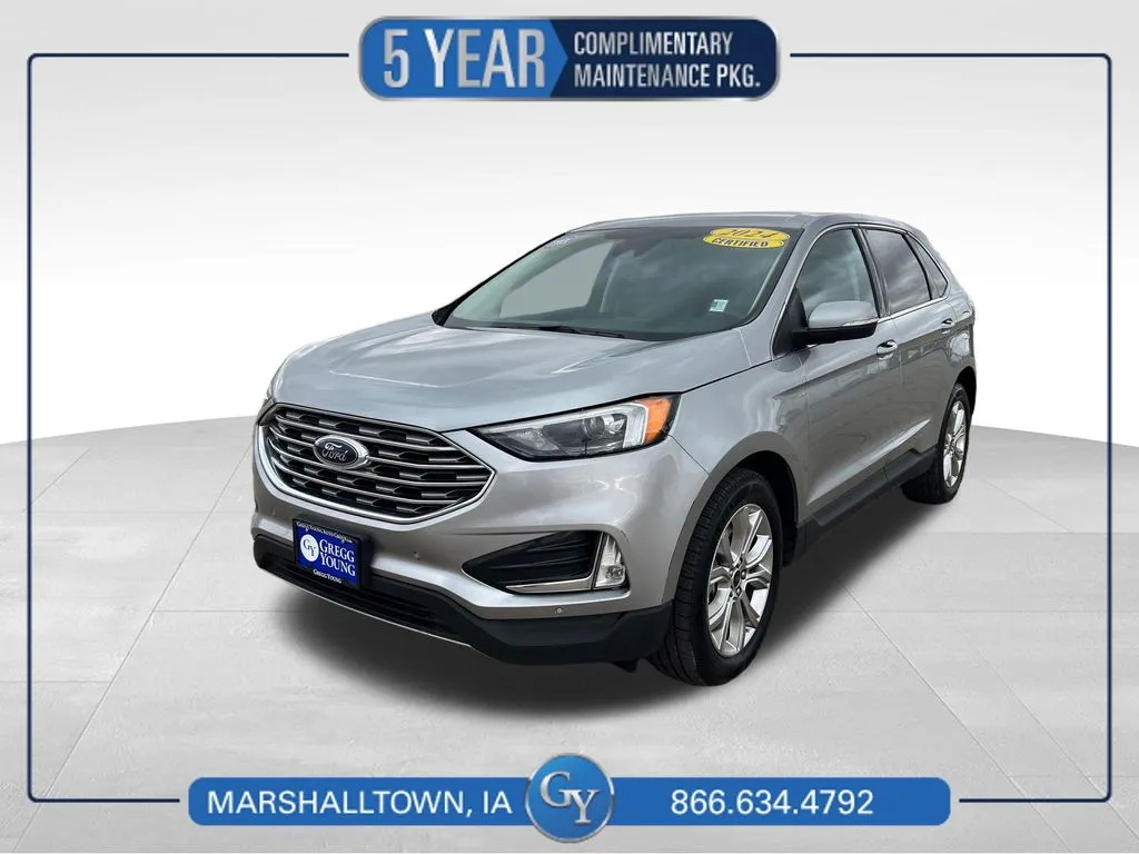 Silver 2024 Ford Edge Titanium for sale in Marshalltown, IA