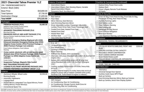 Photos of 2021 Chevrolet Tahoe Premier for sale in Marshalltown, IA at Gregg Young Chevrolet Marshalltown