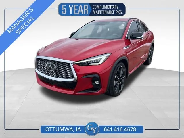 Red 2022 INFINITI QX55 SENSORY for sale in Ottumwa, IA