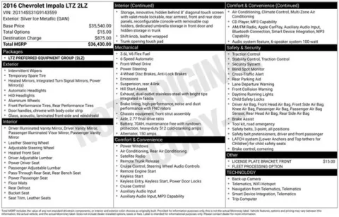 Photos of 2016 Chevrolet Impala LTZ for sale in Ottumwa, IA at Gregg Young Toyota of Ottumwa