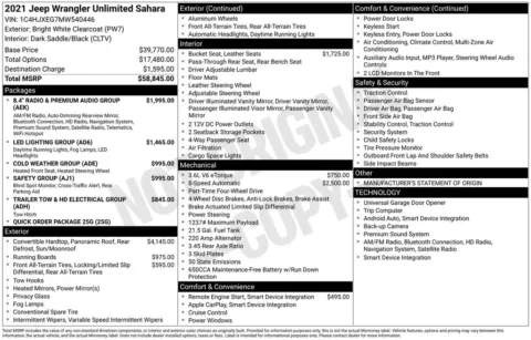 Photos of 2021 Jeep Wrangler Unlimited Sahara for sale in Ottumwa, IA at Gregg Young Toyota of Ottumwa