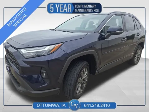 Blue 2024 Toyota RAV4 Hybrid XLE Premium for sale in Ottumwa, IA