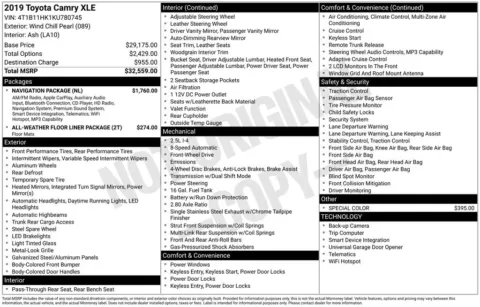 Photos of 2019 Toyota Camry XLE for sale in Ottumwa, IA at Gregg Young Toyota of Ottumwa