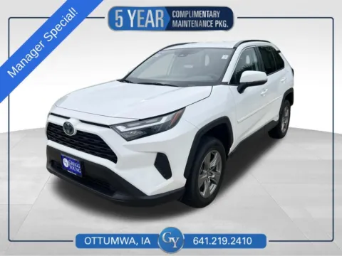 White 2024 Toyota RAV4 Hybrid LE for sale in Ottumwa, IA