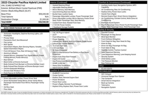 Photos of 2023 Chrysler Pacifica Hybrid Limited for sale in Ottumwa, IA at Gregg Young Toyota of Ottumwa