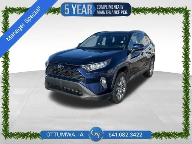 Blue 2021 Toyota RAV4 XLE Premium for sale in Ottumwa, IA