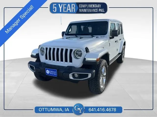 White 2021 Jeep Wrangler Unlimited Sahara for sale in Ottumwa, IA
