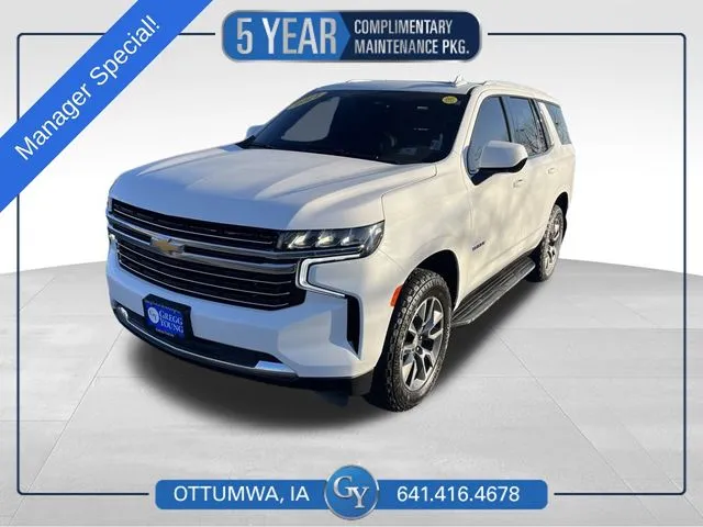 White 2021 Chevrolet Tahoe LT for sale in Ottumwa, IA