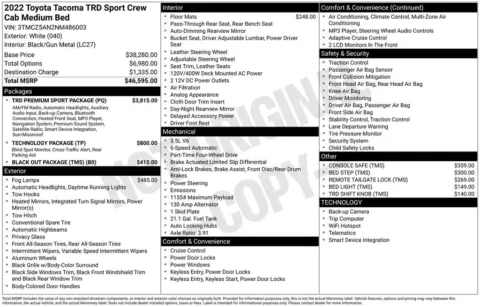 Photos of 2022 Toyota Tacoma TRD Sport for sale in Ottumwa, IA at Gregg Young Toyota of Ottumwa