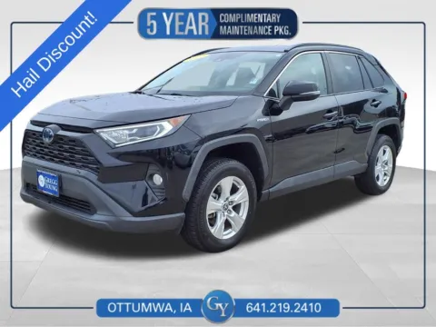Black 2021 Toyota RAV4 Hybrid XLE for sale in Ottumwa, IA