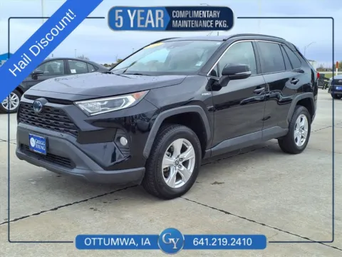 Black 2021 Toyota RAV4 Hybrid XLE for sale in Ottumwa, IA