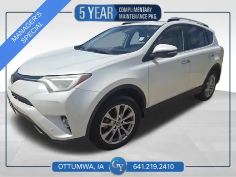 White 2016 Toyota RAV4 Limited for sale in Ottumwa, IA