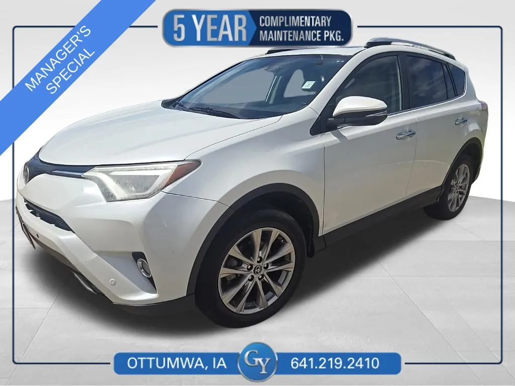 White 2016 Toyota RAV4 Limited for sale in Ottumwa, IA
