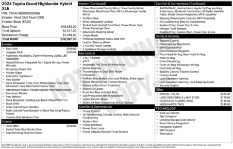 Photos of 2024 Toyota Grand Highlander Hybrid XLE for sale in Ottumwa, IA at Gregg Young Toyota of Ottumwa