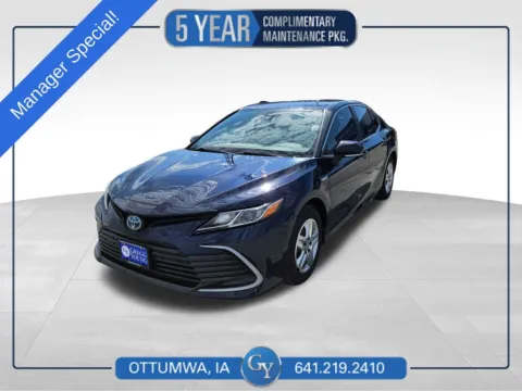 Blue 2021 Toyota Camry Hybrid LE for sale in Ottumwa, IA