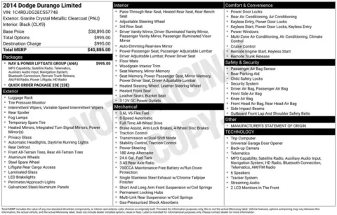 Photos of 2014 Dodge Durango Limited for sale in Ottumwa, IA at Gregg Young Toyota of Ottumwa
