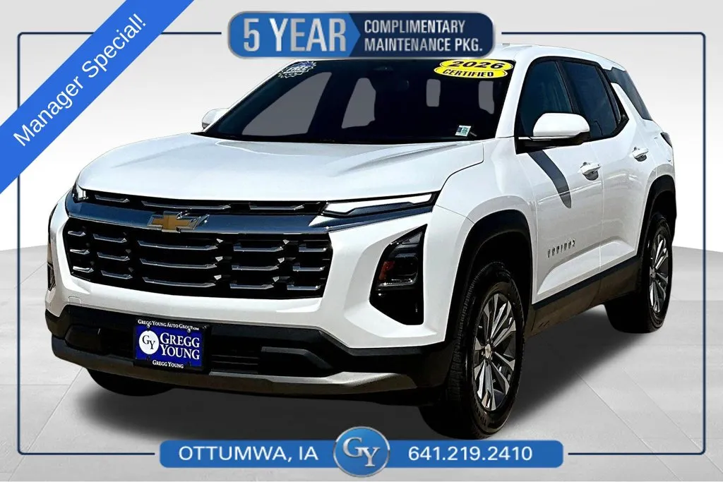 White 2026 Chevrolet Equinox LT for sale in Ottumwa, IA
