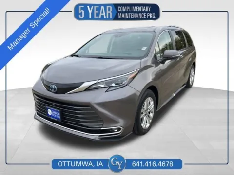 Gray 2024 Toyota Sienna Platinum for sale in Ottumwa, IA