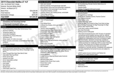 Photos of 2019 Chevrolet Malibu LT for sale in Ottumwa, IA at Gregg Young Toyota of Ottumwa