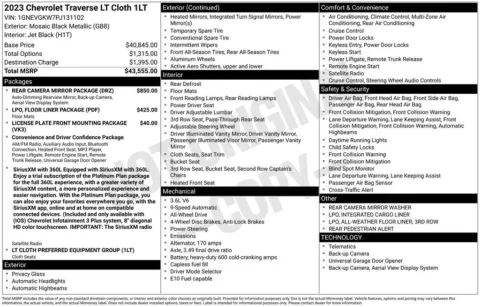 Photos of 2023 Chevrolet Traverse LT for sale in Ottumwa, IA at Gregg Young Toyota of Ottumwa