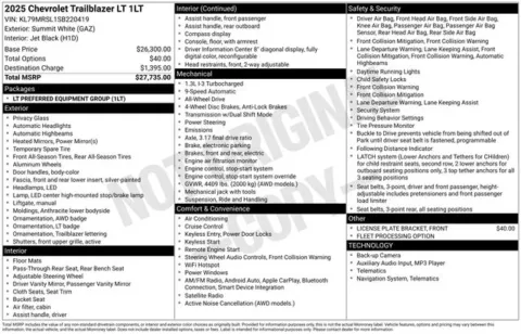 Photos of 2025 Chevrolet TrailBlazer LT for sale in Ottumwa, IA at Gregg Young Toyota of Ottumwa