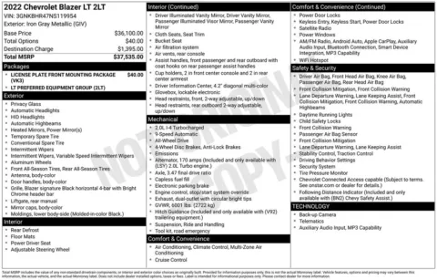 Photos of 2022 Chevrolet Blazer LT for sale in Ottumwa, IA at Gregg Young Toyota of Ottumwa
