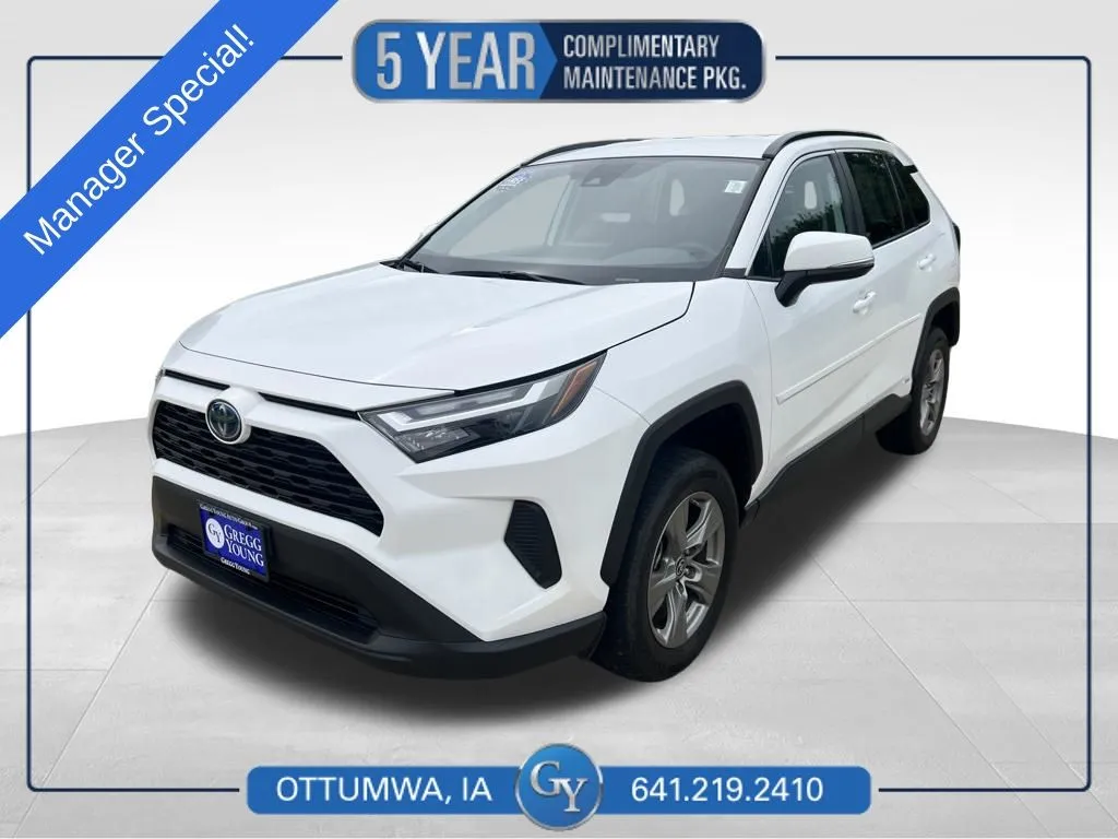 White 2024 Toyota RAV4 Hybrid LE for sale in Ottumwa, IA
