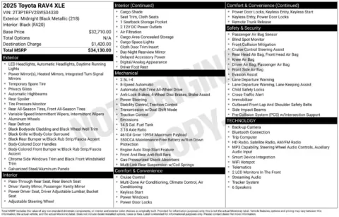Photos of 2025 Toyota RAV4 XLE for sale in Ottumwa, IA at Gregg Young Toyota of Ottumwa