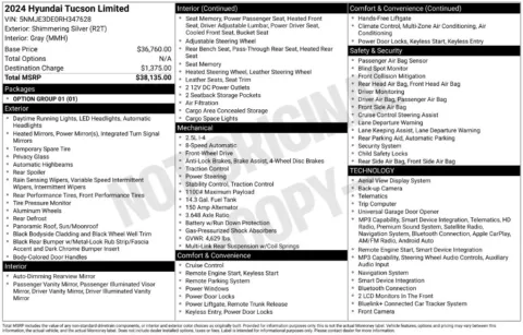 Photos of 2024 Hyundai Tucson Limited for sale in Ottumwa, IA at Gregg Young Toyota of Ottumwa