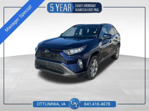 Blue 2021 Toyota RAV4 XLE Premium for sale in Ottumwa, IA