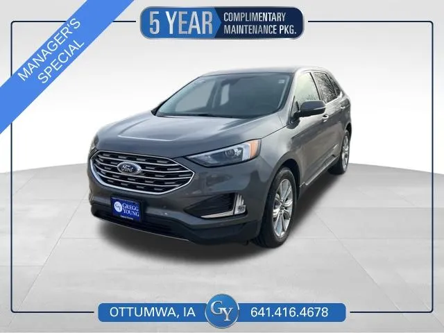 Gray 2024 Ford Edge Titanium for sale in Ottumwa, IA