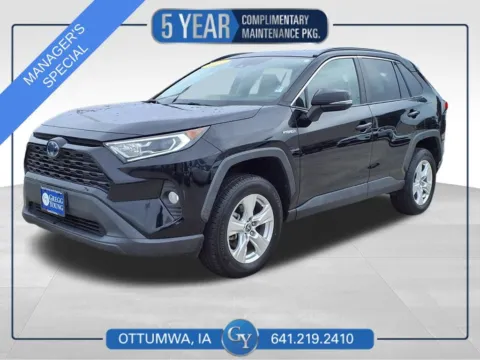 Black 2021 Toyota RAV4 Hybrid XLE for sale in Ottumwa, IA