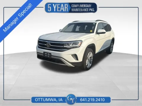 White 2023 Volkswagen Atlas 3.6L V6 SE w/Technology for sale in Ottumwa, IA