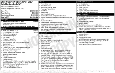Photos of 2021 Chevrolet Colorado Work Truck for sale in Ottumwa, IA at Gregg Young Toyota of Ottumwa